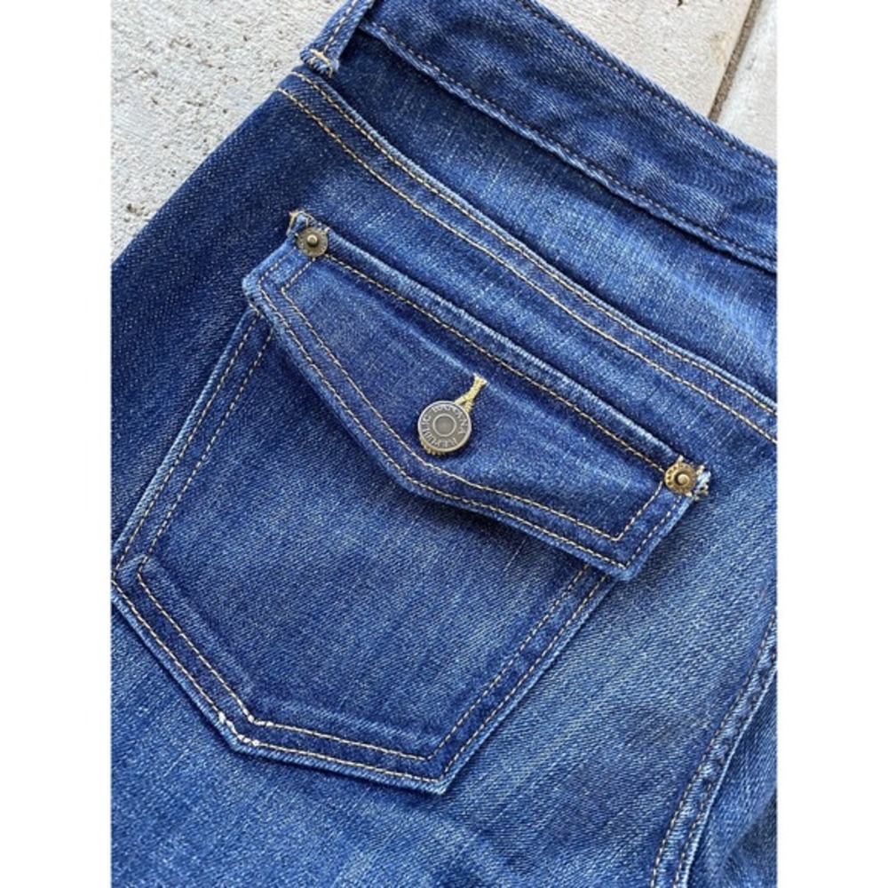 Vintage Banana Republic Jeans Womens 30x32 6 Blue Mid Rise Bootcut Denim Flap - Picture 3 of 16